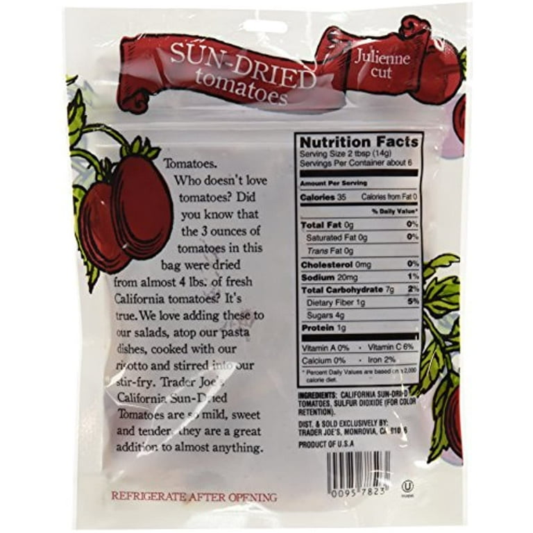 TJ California Sun-Dried Tomatoes, 3 Oz - 2 Pack