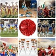 thumbnail image 7 of LINLIN Cheerleader Pom Poms 4 Pack Sports Dance Cheering Plastic Metallic Cheerleading Pom Poms for Kids Adults, 7 of 7