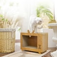 thumbnail image 4 of Rascador para gatos en forma de TV, casa, tamaño respetuoso con el medio ambiente, 44x24x34cm, suministros para mascotas, Protector de muebles SM SunniMix Almohadillas para rascar gatos, 4 of 8