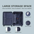 thumbnail image 6 of VERAGE Freeland 3 Piece Luggage Sets with X-Large Spinner Wheels, Expandable Hardshell Luggage Sets, Travel Suitcase Set TSA Approved (20/24/29-Inch, Blue), 6 of 6
