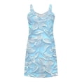 thumbnail image 6 of Fznquz Summer Holiday Dresses for Women Mini Sundress Beach Tank Dresses Blue 2026 Vacation Casual V Neck Womens Dresses, 6 of 6
