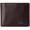 Glossy Nappa Brown, variant on Wallet for Men Nolan Commuter Bifold Dual ID Windows for License Work Badge RFID Protection Divided Bill Section Gift Boxed