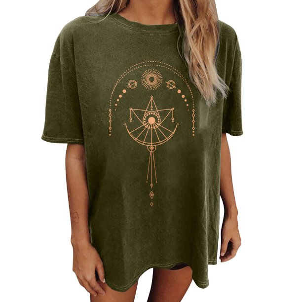 Blusa de manga corta con diseño de calavera y esqueleto de manga caída vintage para mujer Pompotops hfajkhk128042