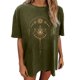 thumbnail image 1 of Blusa de manga corta con diseño de calavera y esqueleto de manga caída vintage para mujer Pompotops hfajkhk128042, 1 of 9