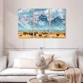 thumbnail image 2 of Elephant Stock Bison Herd In Grand Teton Wall Art - Horizontal Multi Panel Canvas - Living Room Wall Decor - Animal Multi Panel - Brown And Blue Decor - 45" x 28", 2 of 4