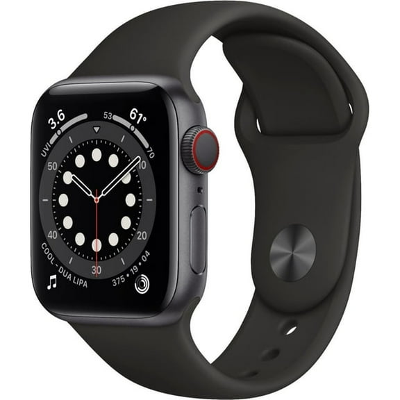 Pre-Owned Apple Watch Series 6 GPS LTE 40MM Space Gray Aluminum Case & Black Sport Band