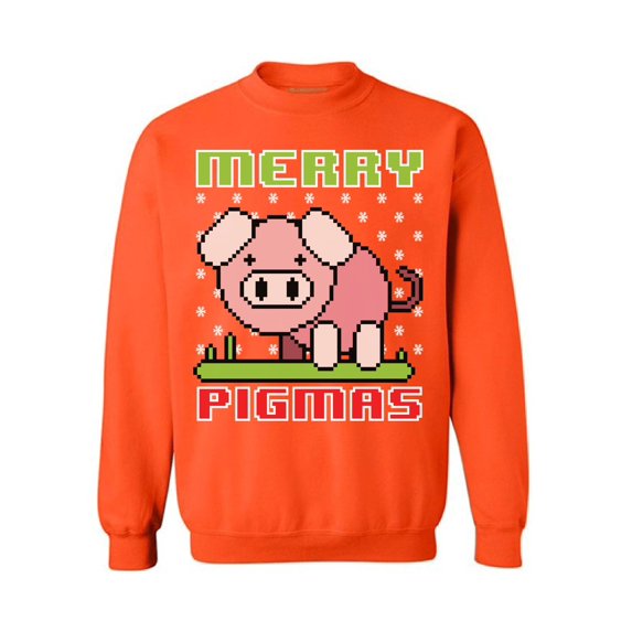Awkward Styles Merry Pigmas Sweatshirt Piggy Christmas Sweater Funny Christmas Sweaters for Animal Lovers Cartoon Pig Ugly Christmas Sweater Cute Christmas Gifts Holiday Sweater Holiday Pig Crewneck