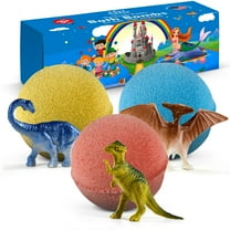 Big Bath Bombs for Kids with Surprise Inside Big Dino Toys 7 oz / each Handmade in USA Natural and Safe by Relaxcation