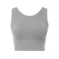 thumbnail image 3 of High Neck Sports Bra For Women Longline Medium Workout Crop Tank Tops Wirefree Padded Yoga Bra Gym Bra Teenager Crop Sports Bra Top Large Sports Bra Bra Workout Workout Women Clothes Yoga Bras for, 3 of 4