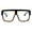 Black Tortoise, variant on Old School Hip Hop Nerdy Thick Plastic Flat Top Racer Eyeglasses Black