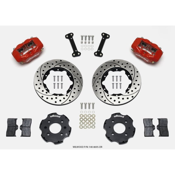 Wilwood Forged Dynalite Front Hat Kit 11.00in Drilled Red Integra/Civic w/Fac.240mm Rtr