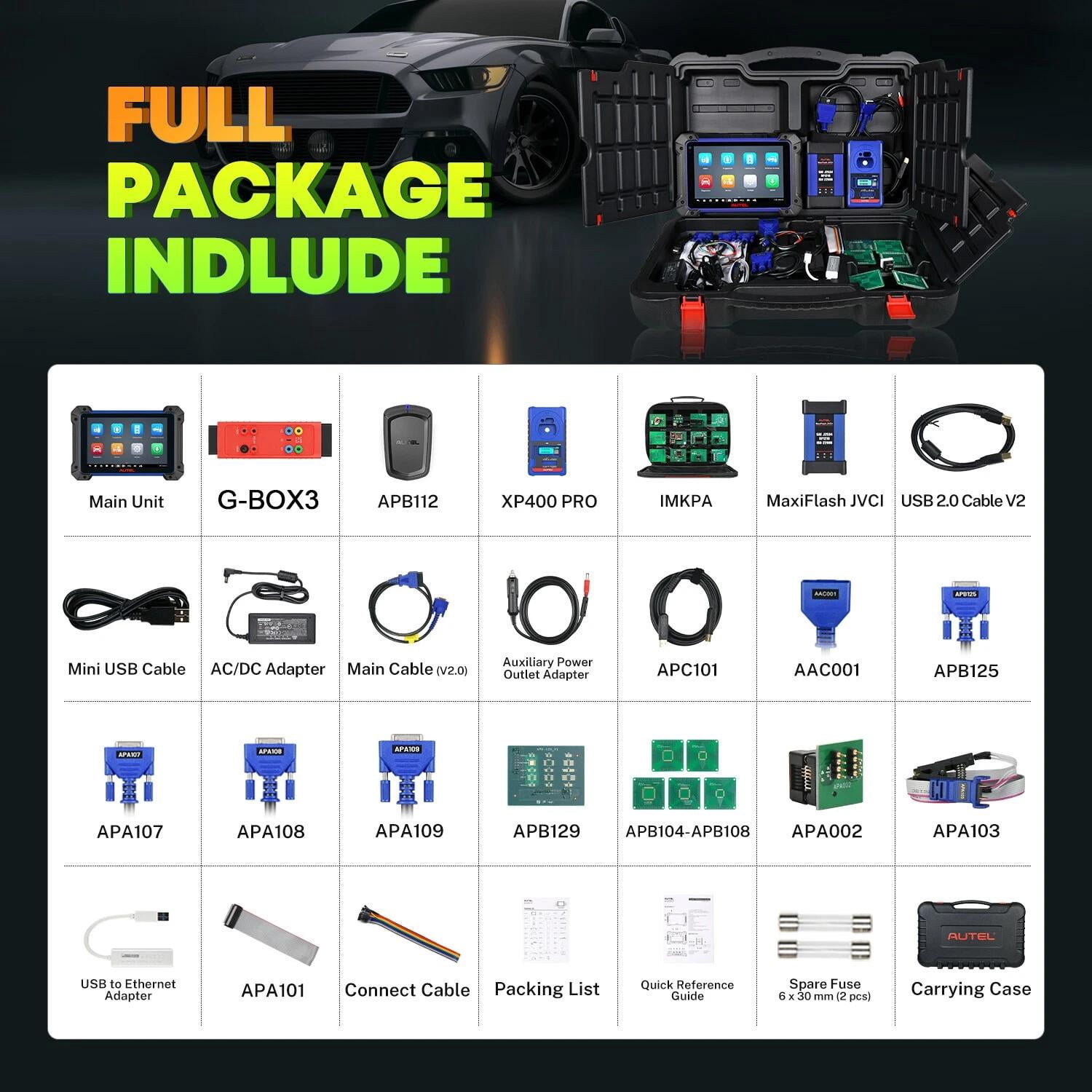 Autel MaxiIM IM608 II Key Fob Car Diagnostic Scan Tool with XP400 PRO, Advanced , CANFD/DoIP, with Free MKPA-KIT, G-BOX2 & APB112