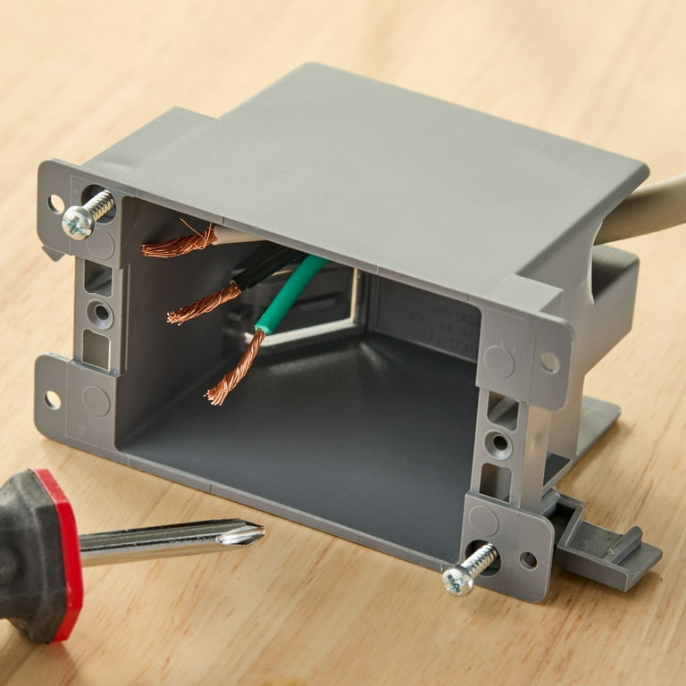 Hyper Tough PVC 1 Gang Receptacle Switch/Outlet Electrical