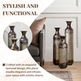 thumbnail image 5 of Aukfa Metal Tall Floor Vases for Decoration, Large Floor Vase Set of 3,Droplet Shaped,28.34"/24.4"/20.4"H,Gold, 5 of 8