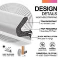 thumbnail image 5 of 40 FT Weather Stripping Door Seal,Kerf Weather Stripping for Exterior Door Frame, Blocking Light From Doorways,Soundproof, Insulation, Easy to Install(White), 5 of 8