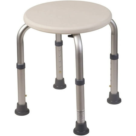 DMI Shower Chair Bath Seat for Tub or Shower Bench for Inside Shower, Made of Non Slip Aluminum with Plastic Seat, No Tools Needed, Adjustable Height, Holds Weight up to 225 Pounds, Bath Stool, White