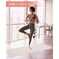 thumbnail image 2 of Pink Striped Yoga Towel for Hot Yoga Non Slip, Rustic Pink Stripe Modern Art Beige Yoga Mat Towel Absorbent Yoga Sweat Towels Microfiber Hot Yoga Blanket for Bikram Pilates 26"x74", 2 of 7