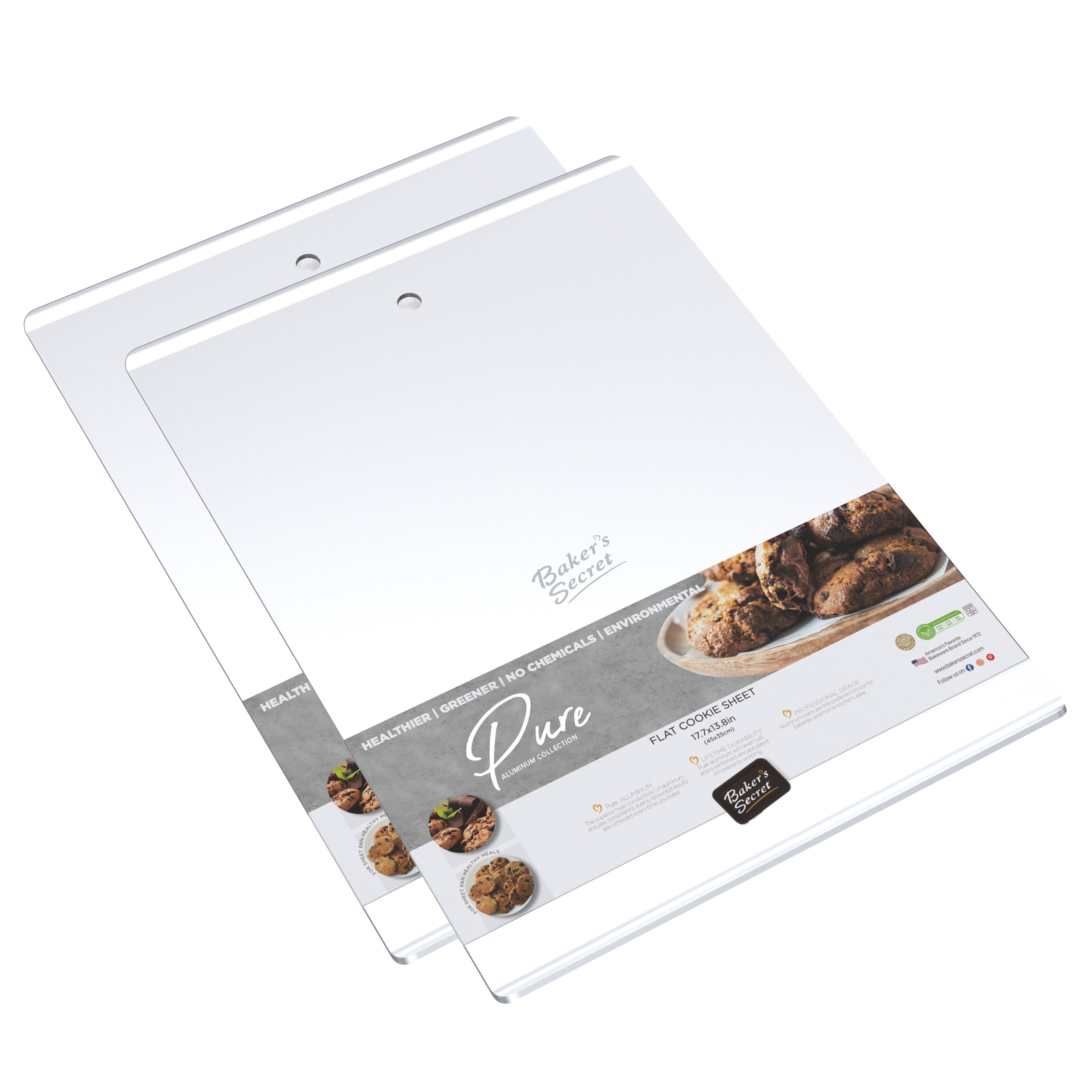 2x Commercial Grade Pure Aluminum Sheet 15 Cookie Sheets for
