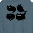 thumbnail image 3 of Instant Message - Sketched Black Cats - Women's Racerback Tank Top, 3 of 6