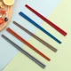 thumbnail image 3 of Xiao Hua pares de palillos de silicona de mango largo, utensilios de cocina reutilizables, color caqui, 3 of 5