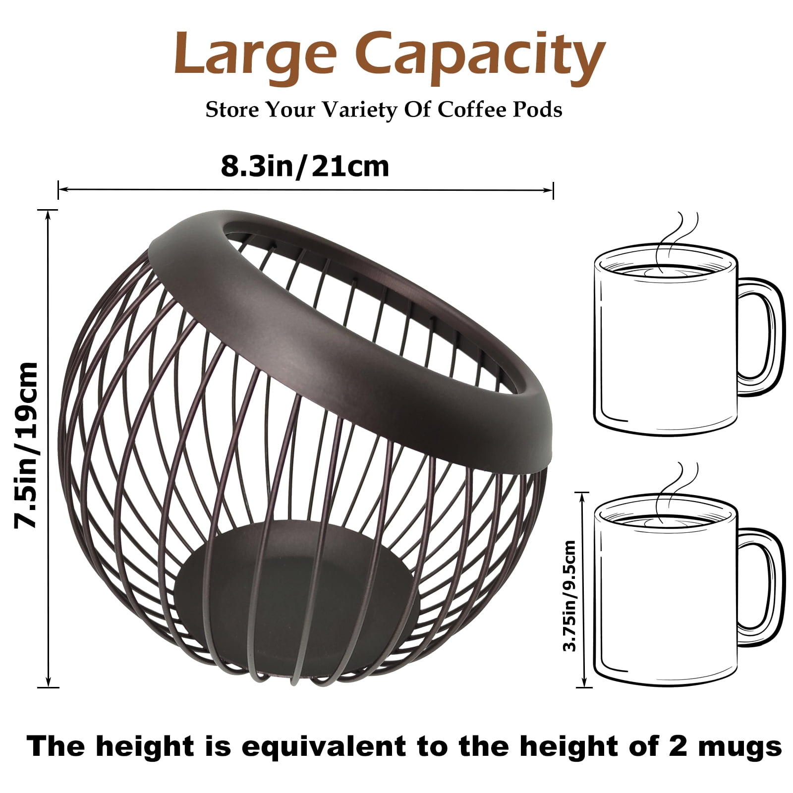 Buy Coffee Pod Holder, Large Capacity K Cup Holder for Keurig Pod