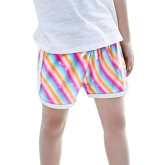Mercatoo Toddler Baby Boys Girls Summer Casual Shorts Stripe Printed Sport Shorts Kids Beach 𝐐uick Dry Short Pant