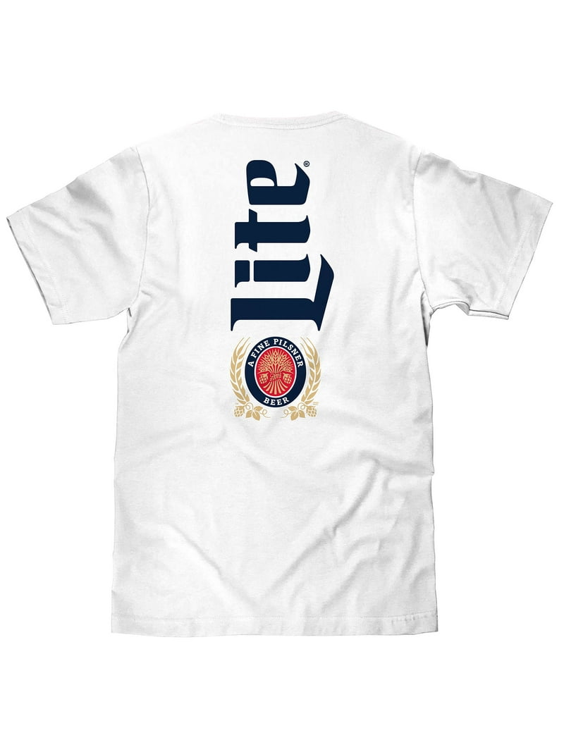 Miller Lite Beer Men XL Tee T Shirt White A Fine Pilsner