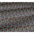 thumbnail image 5 of oneOone Viscose Jersey Fabric Leaves & Floral Block Decor Fabric Printed BTY 60 Inch Wide, 5 of 5