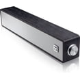 thumbnail image 1 of Altavoces de ordenador MICA, Barra de sonido de ordenador con cable, Mini soundbar de madera, Altavoces PC USB/3.5mm AUX & PC Input (Upgrade), Negro (M30i), 1 of 3