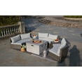 thumbnail image 5 of Abrihome 6-Piece Patio Rattan Wicker Halfmoon Shape Sectional Sofa Conversational Set with Fire Pit Table,Gray, 5 of 9