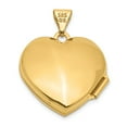 thumbnail image 3 of FB Jewels 14K Yellow Gold 18mm Polished Heart-Shaped Floral Locket, 3 of 5