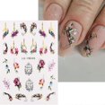 thumbnail image 5 of pegatinas autoadhesivas con diseño de flores y mariposas para decoración de uñas, diseño de mariposas y acuarela., 5 of 5