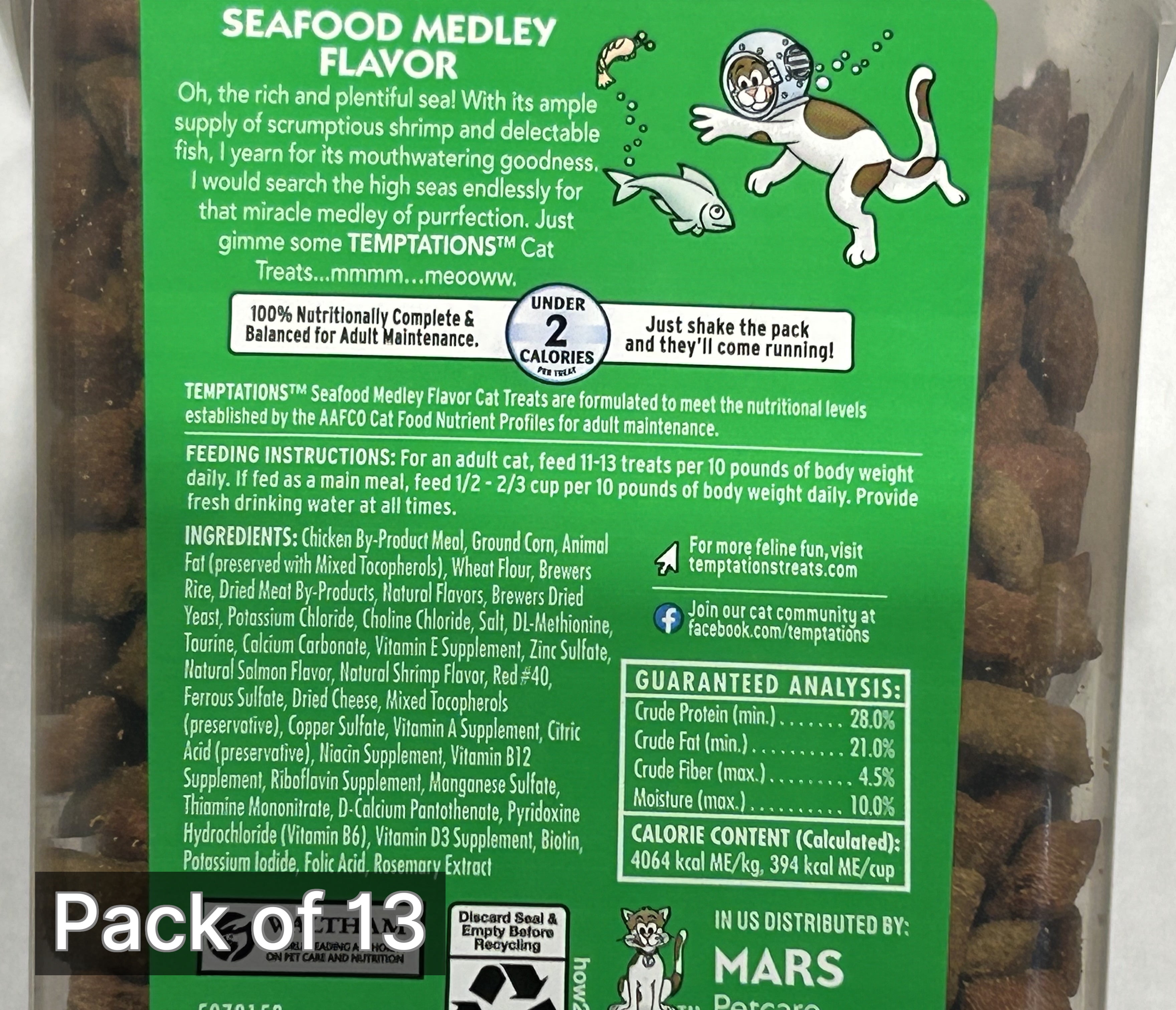 Temptations Seafood Medley Cat Treat 16 oz (Pack of 13)