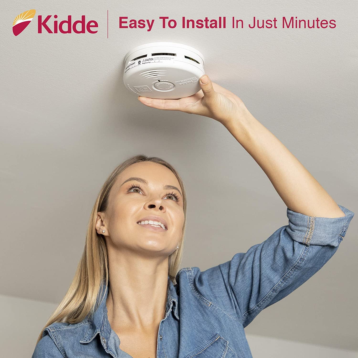 (2 pack) Kidde P3010K Combo Smoke and Carbon Monoxide Alarm, 10-Year Sealed Lithium Battery, White