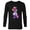 Black, variant on Disney Minnie Mouse Silhouette Cosmic Tie Dye - Long Sleeve T-Shirt for Men - Customized-White