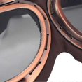 thumbnail image 3 of 1 pcs Transparent Lenses Retro Glasses (brown frame), 3 of 4