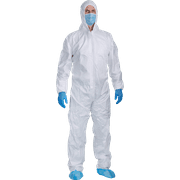5 Pack Protective Tyvek Coverall Suits With Hood Elastic Wrists, Ankles and Waist, For Painting/Industrial Use