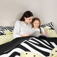thumbnail image 5 of Homewish Kawaii Yellow Bow Knot Boy Girl Full Size Comforter Sets 3-Piece,Polka Dots Bedding Comforter Set,Animal Zebra Print Lightweight Bedding Sets,Super Cozy Room Decor,Reversible, 5 of 8