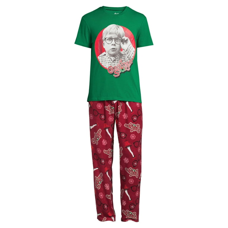 Christmas Story Men s Graphic T Shirt and Pants Sleepwear Set 2 Piece Walmart