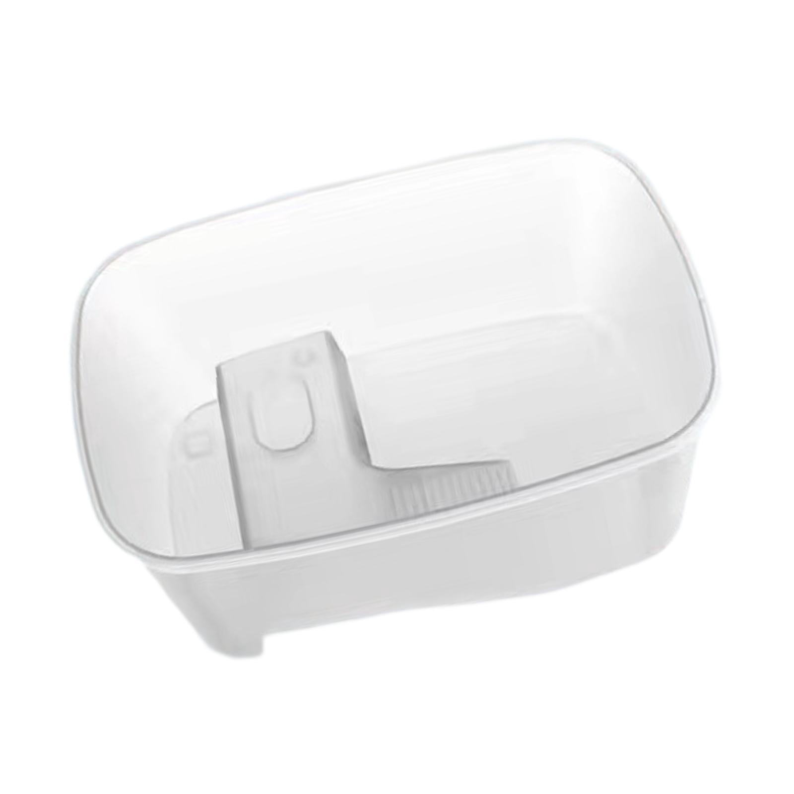 EHJRE Turtle Bathing Tank, Turtle Live Breeding Box, Multipurpose Terrarium Tank with Basking Ramp Food Feeding Box for Frog Turtle L White