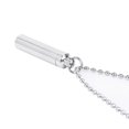 thumbnail image 3 of Stainless Steel Pill Case Holder Cylinder Cremation Urn Memorial Pendant Necklace Keepsake 49*9mm---Product code 36785, 3 of 5