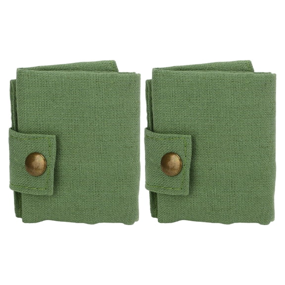 Cutlery Roll, Canvas Camping Tableware Bag Portable Button Design For Picnics OD Green