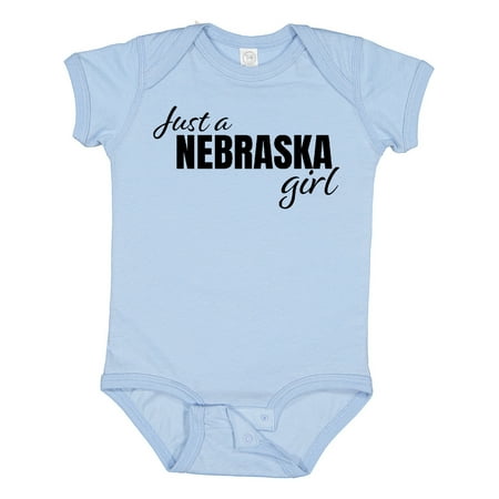 

Inktastic Just a Nebraska Girl Born and Raised Gift Baby Girl Bodysuit