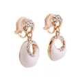thumbnail image 2 of Clip on 1 1/4" small gold, red, yellow or white twisted hoop earrings, 2 of 4