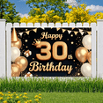 thumbnail image 5 of Elegant Design Happy Birthday Banner Golden Balloons Milestone Birthday Party Decoration Party Backdrop Balloon Celebration Banner for Birthday Party Event Decoration Celebration, 5 of 8