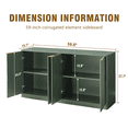 thumbnail image 2 of Semiocthome 59" Sideboard, Curved Contour Storage Cabinet, 4-Doors, Green, 2 of 7