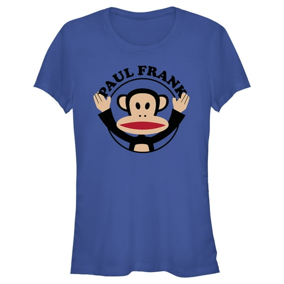 Junior's Paul Frank Julius Circle  Graphic Tee Royal Blue Small