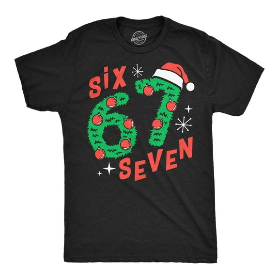 Mens Funny T Shirts 6 7 Christmas Sarcastic Viral Meme Graphic Novelty Tee For Men Graphic Tees