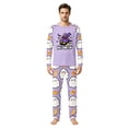 thumbnail image 2 of Family Pajamas Matching Sets - 2 piece Ghost Print Long Sleeve Top and Pants ,Funny Cartoon Family Halloween Pajamas for Halloween Night for 3XL Pjs, 2 of 4
