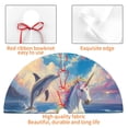 thumbnail image 7 of Cauagu 48" Christmas Tree Skirt Dolphin Rainbow Horse Pattern Christmas Tree Decorations Tree Mat for Xmas Decorations Occasion Holiday Home Decor -48", 7 of 7